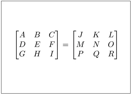 Latex Matrix 1