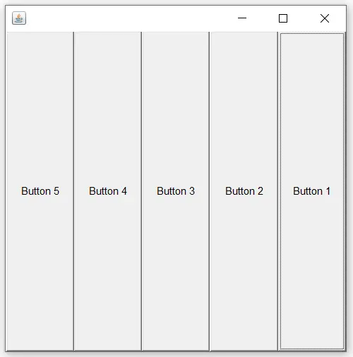 Layout della casella Java