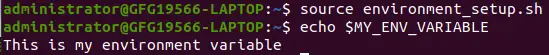 Modificación de la variable de entorno