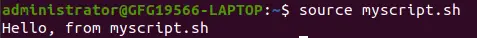 Ejecutando un script de shell