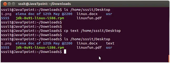 Linux-bestand cp