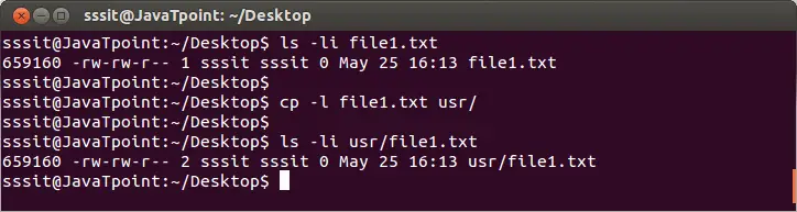 File Linux cp -l