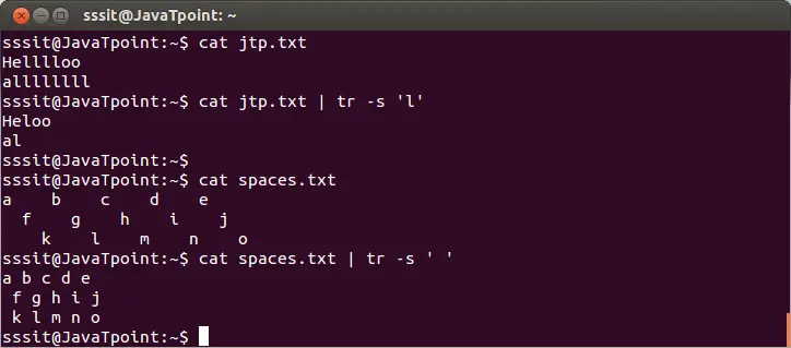 Linux tr Filters2