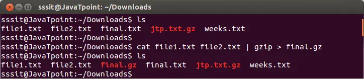 Linux gzip フィルター 2