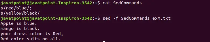 Linux Sed-filter