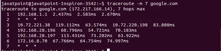 Linux traceroute