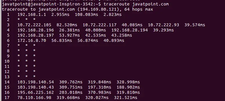 Traceroute Linux