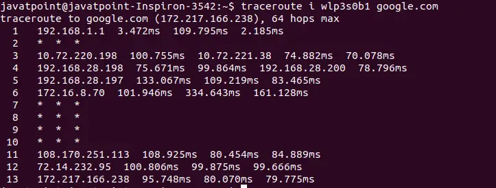 Traceroute Linux