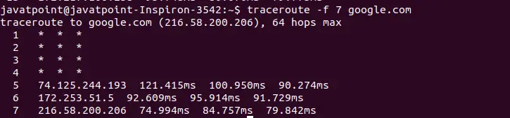 Linux traceroute