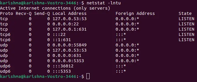 Kuinka tarkistaa avoimet portit Linuxissa