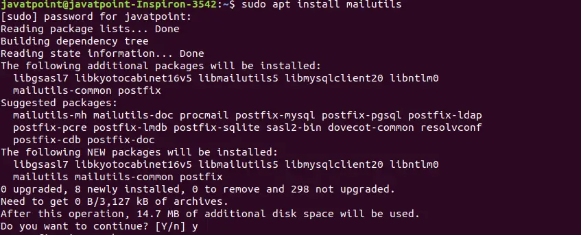 Linux mail kommando