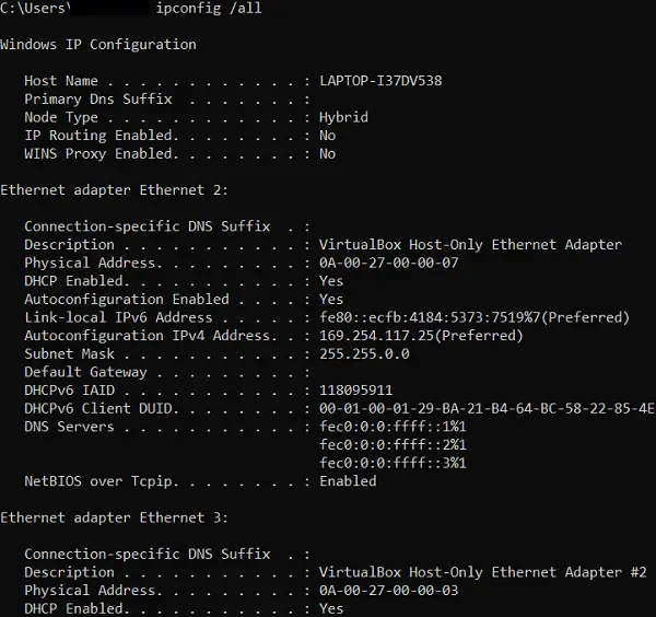 Kostenlose IPconfig