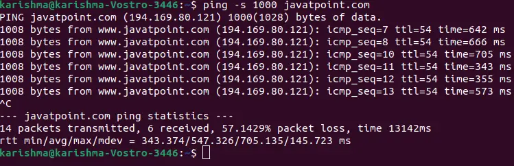 Ping-kommando i Linux