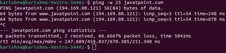 Linux の ping コマンド