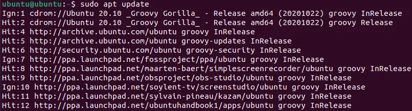 Ubuntu スクリーンレコーダー