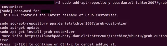 Настроювач Grub Ubuntu