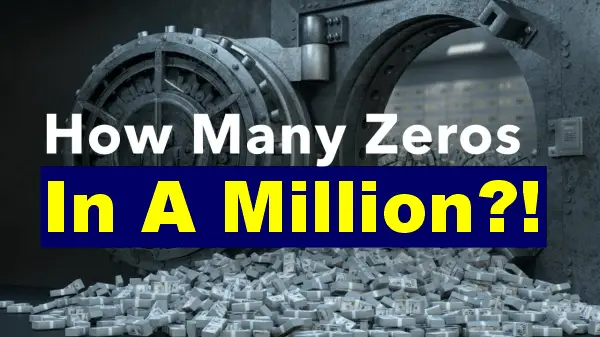 Combien de zéros dans 1 million