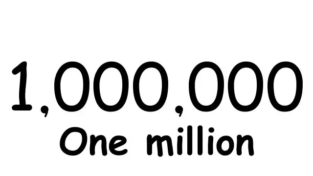 100万の数字