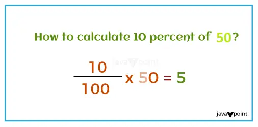 Quanto fa il 10% di 50