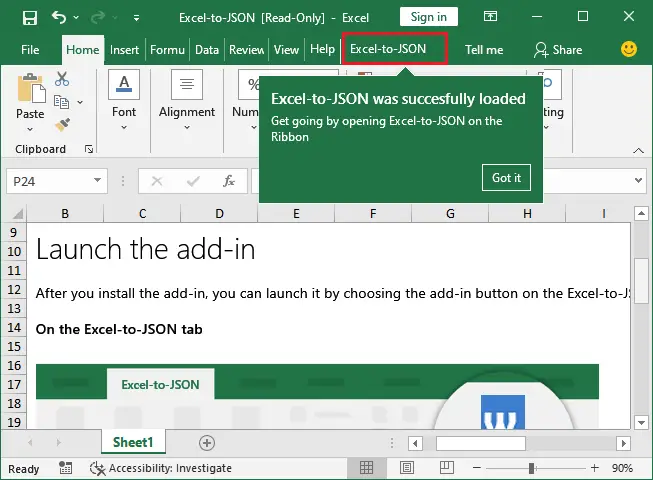 Como converter Excel para JSON?