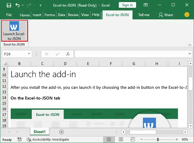 Excel'i JSON'a nasıl dönüştürebilirim?