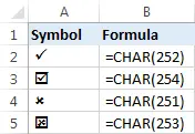 6 būdai, kaip pažymėti varnelės simbolį „Microsoft Excel“.