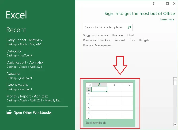 MS Excel definition