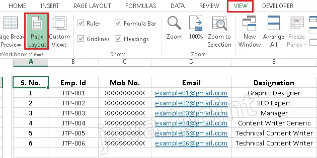 Excel'de Filigran Nasıl Kaldırılır