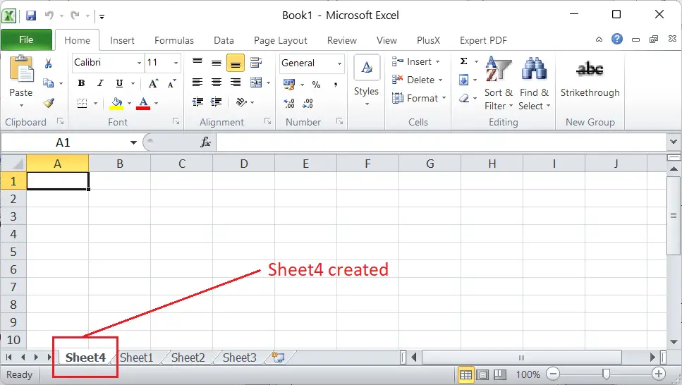 Crea un foglio di lavoro in Excel