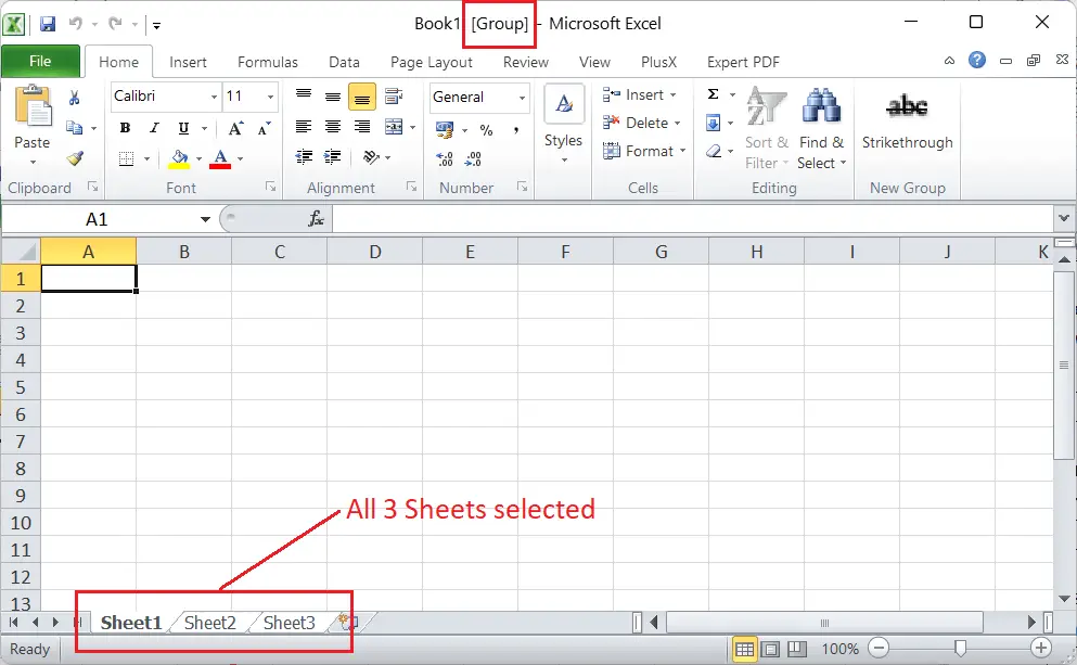 إنشاء ورقة عمل في Excel