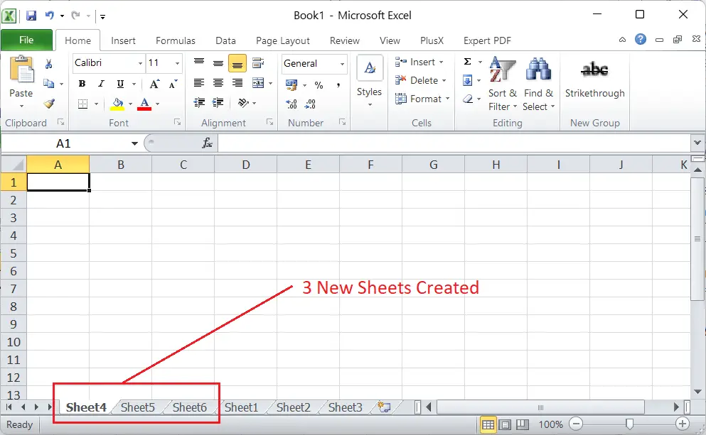 إنشاء ورقة عمل في Excel