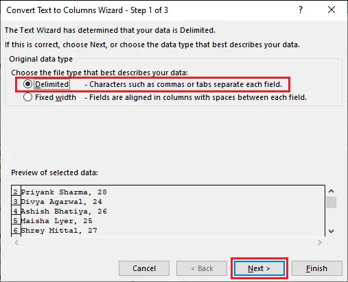 Tekst naar kolom in Excel