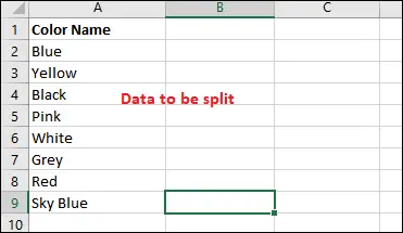 Teksts uz kolonnu programmā Excel