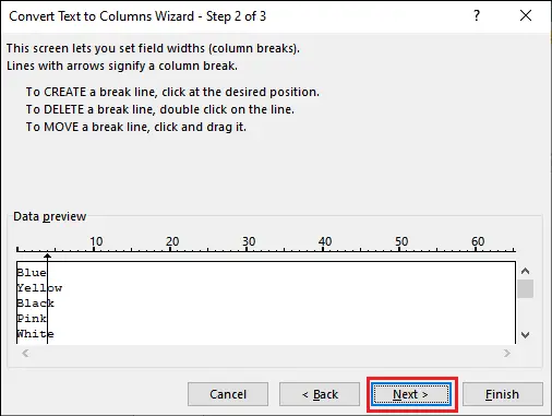 Tekst do kolumny w programie Excel