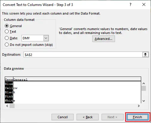 Tekst do kolumny w programie Excel