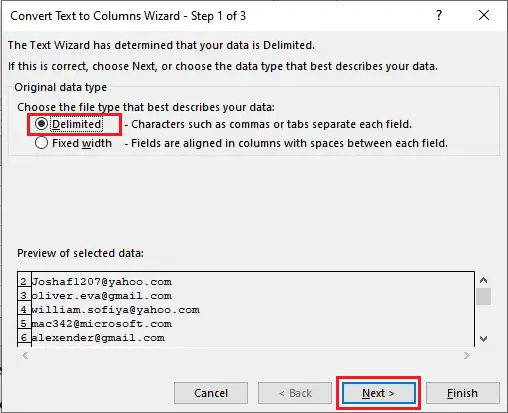 Teksts uz kolonnu programmā Excel