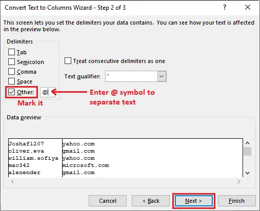 Tekst do kolumny w programie Excel