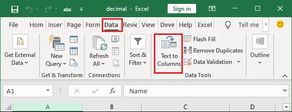 Tekst naar kolom in Excel