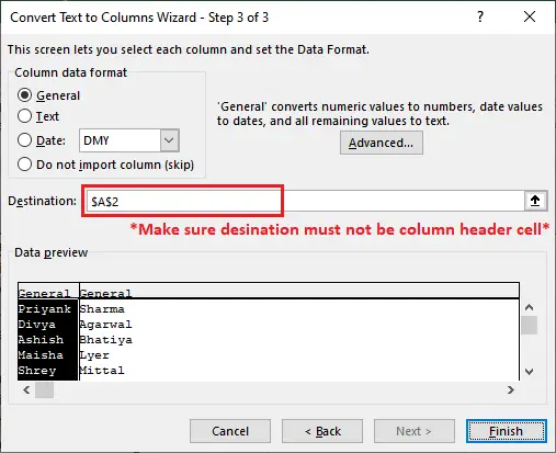 Tekst do kolumny w programie Excel