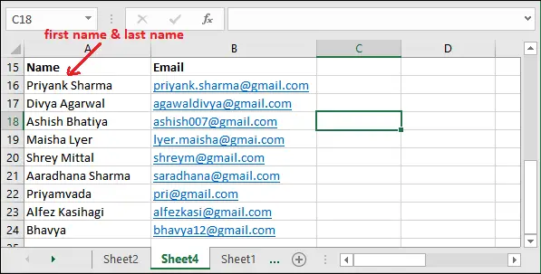 Teksts uz kolonnu programmā Excel