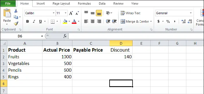 Como subtrair no Excel