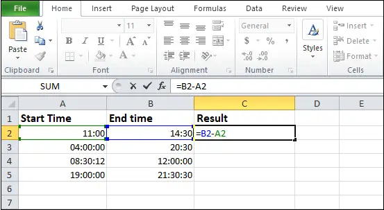 So subtrahieren Sie in Excel