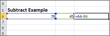 Excel'de çıkarma nasıl yapılır