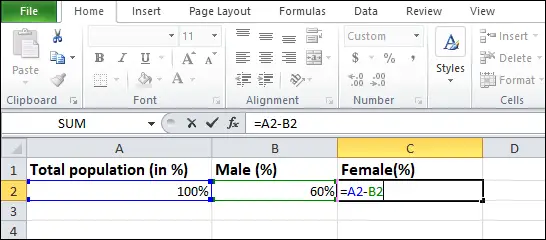 Hvordan trekke fra i excel