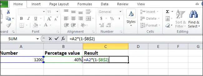 So subtrahieren Sie in Excel