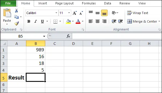 Como subtrair no Excel