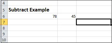 So subtrahieren Sie in Excel