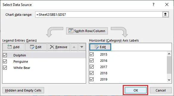 Tip de diagrame în Excel