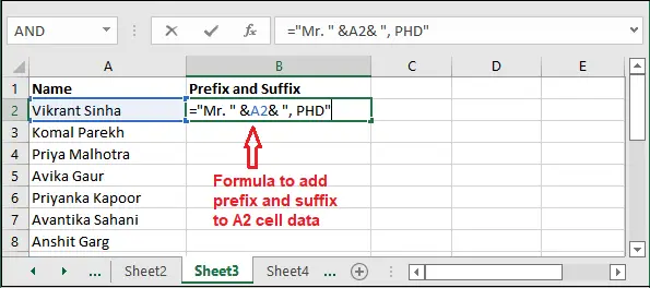 Як додати префікс в Excel?