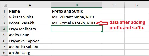 Come aggiungere il prefisso in Excel?